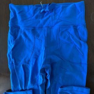 Lulu Lemon Cobalt Blue Pants with drawstring and pockets